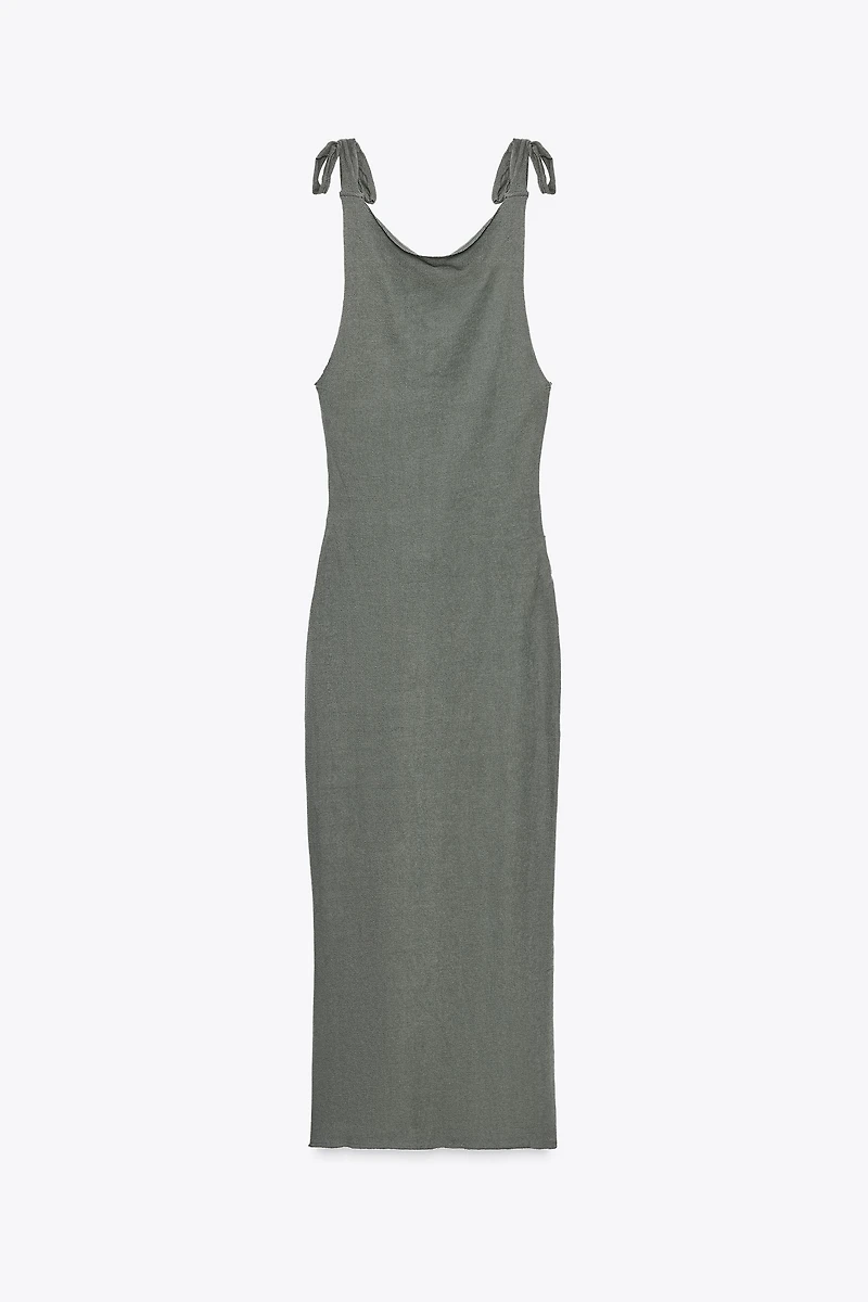 BELTED TIE DRESS