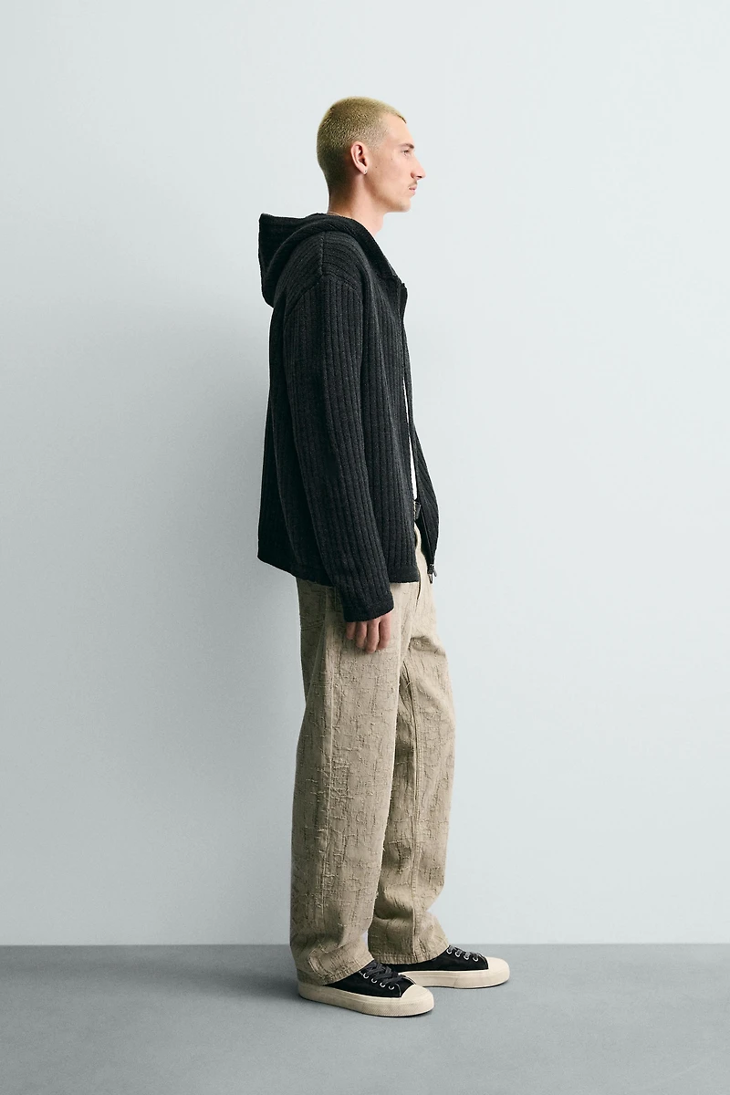 STRAIGHT FIT JACQUARD PANTS