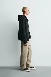 STRAIGHT FIT JACQUARD PANTS
