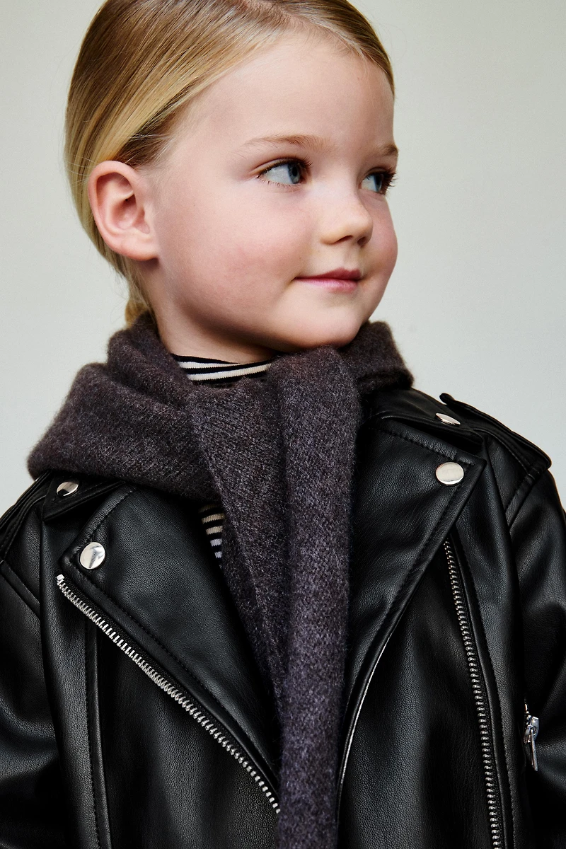 FAUX LEATHER BIKER JACKET