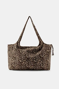 MAXI ANIMAL PRINT COTTON BAG