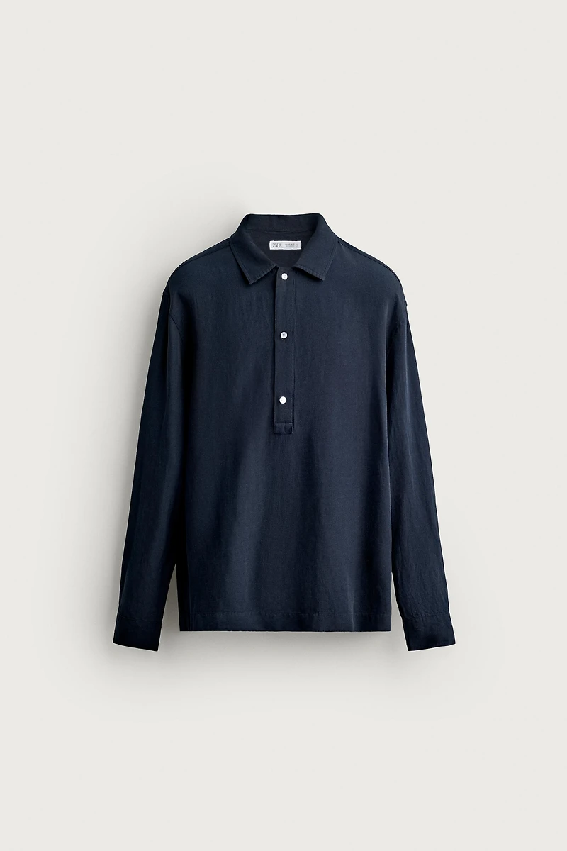 CHEMISE POLO REGULAR FIT VISCOSE - LIN
