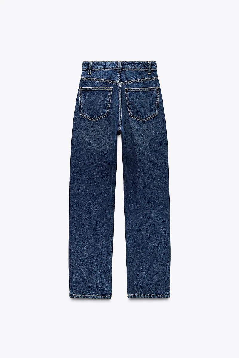 HIGH-WAISTED TRF MOM FIT JEANS