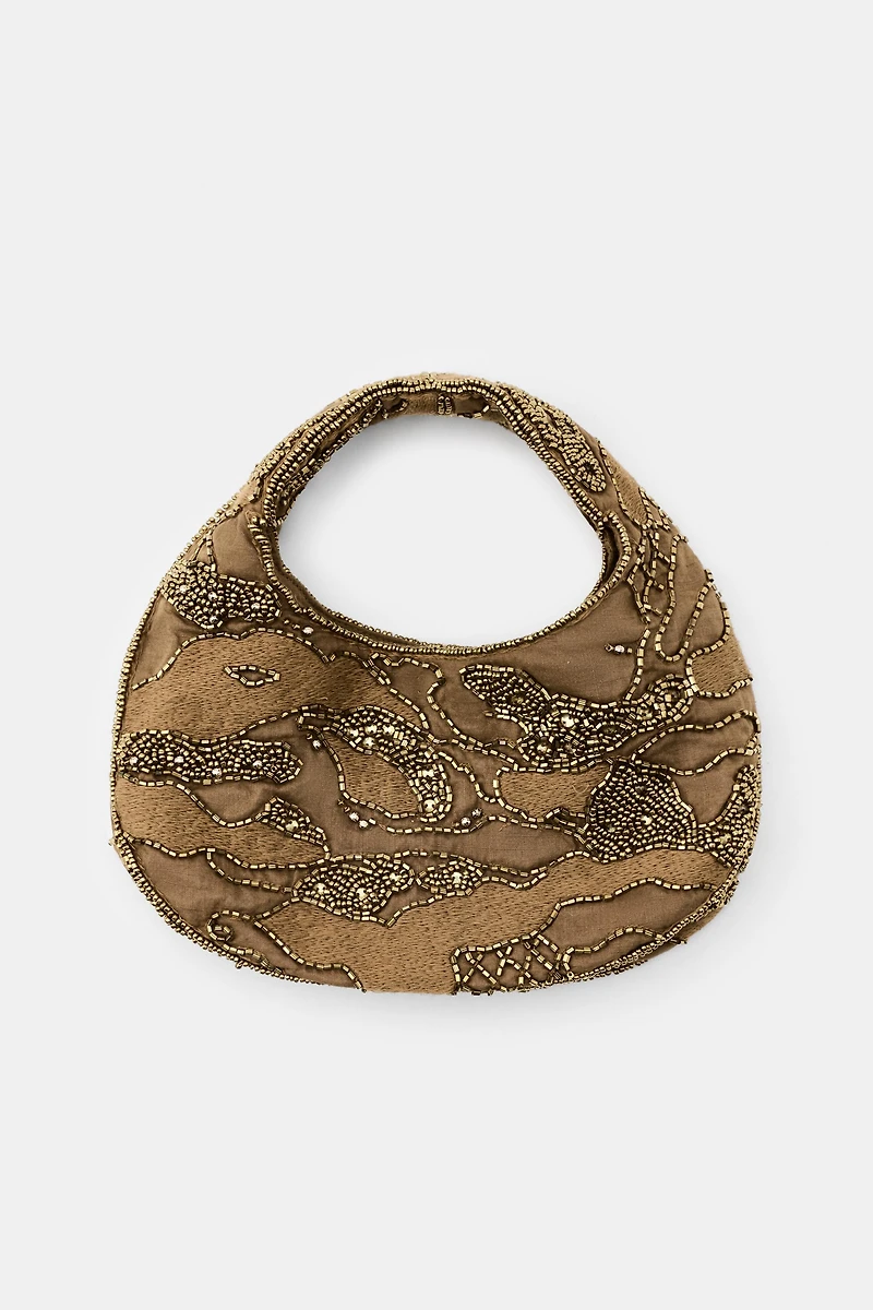 EMBROIDERED BEADED MINI BAG