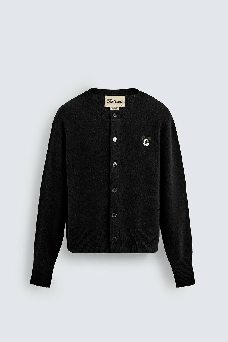MICKEY MOUSE PATCH CARDIGAN HARRY LAMBERT FOR ZARA X DISNEY