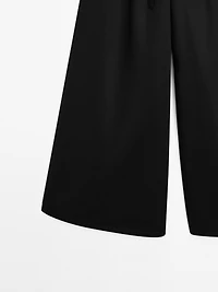 Palazzo trousers with tie