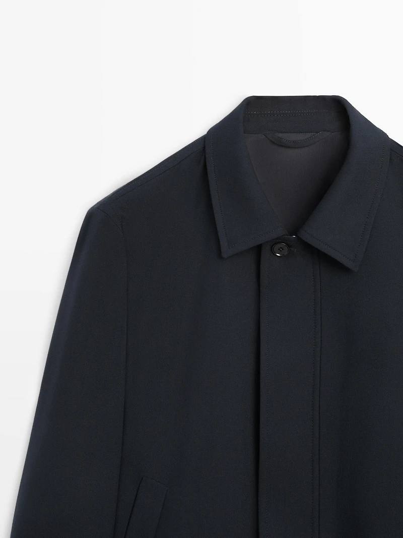 Cold wool total look jacket