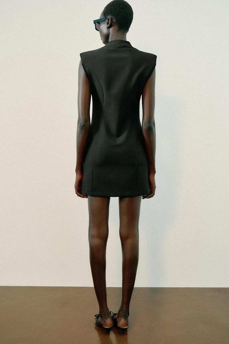 SHOULDER PAD MINI DRESS