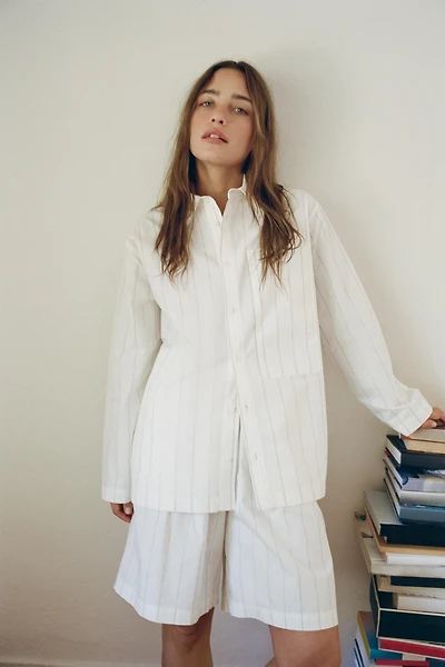 STRIPED PAJAMA SHIRT