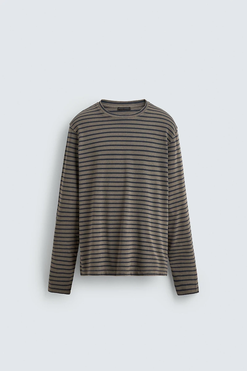 T-SHIRT RAYURES LAVÉ
