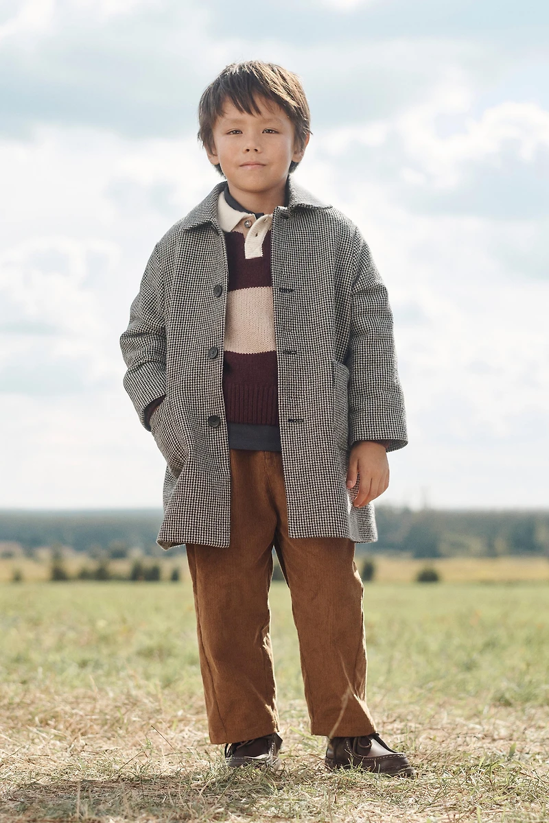 MANTEAU PIED-DE-POULE AVEC LAINE ÉDITION LIMITÉE