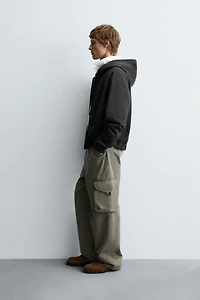 BOXY FIT HOODIE SWEATSHIRT