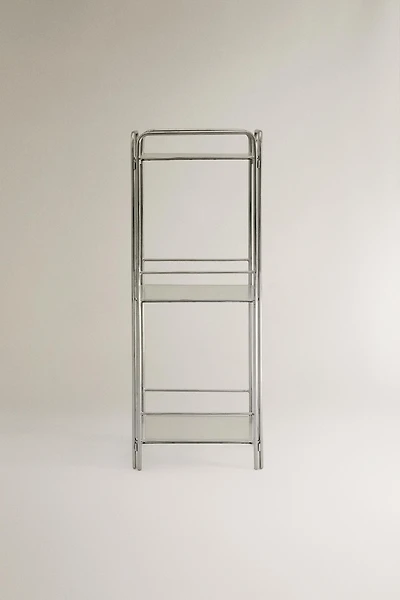 MEUBLE DE RANGEMENT ACIER ET VERRE