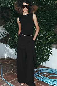 WIDE LEG SCARF PANTS