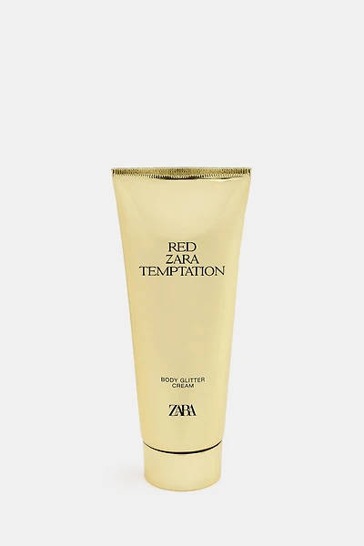 RED ZARA TEMPTATION BODY GLITTER CREAM 100ML (3.4 FL. OZ).