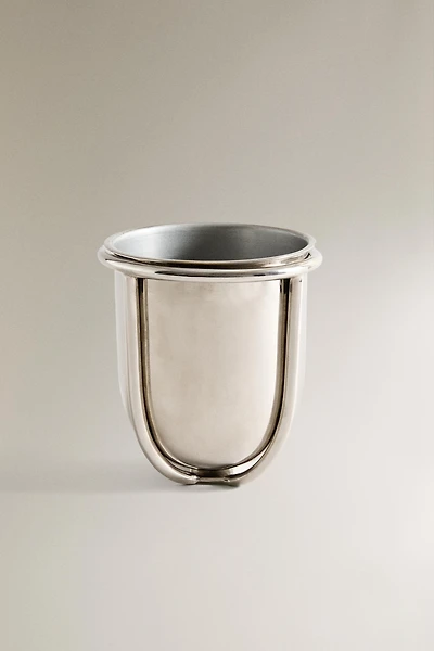 VERRE BROSSE À DENTS MÉTAL BRILLANT