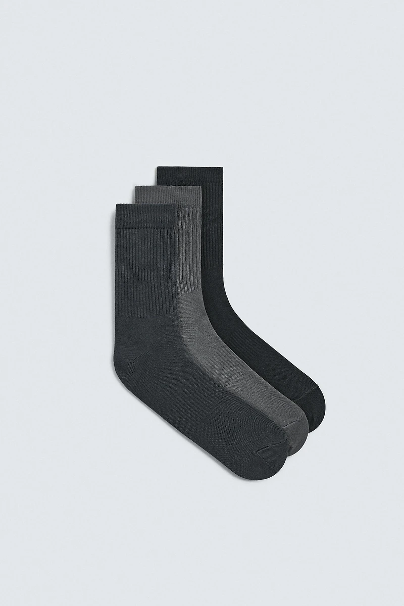 CHAUSSETTES CÔTELÉES LOT DE 3