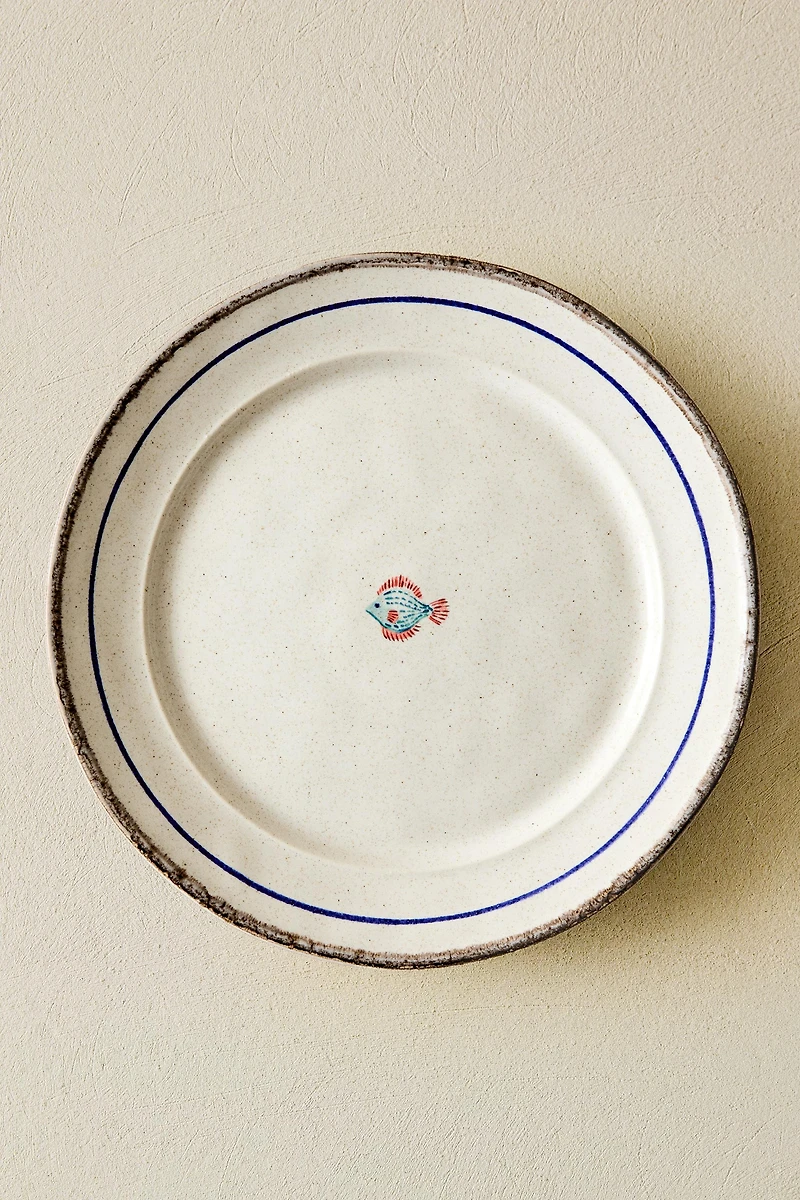 STONEWARE FISH DINNER PLATE