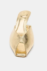 METALLIC EFFECT SANDALS