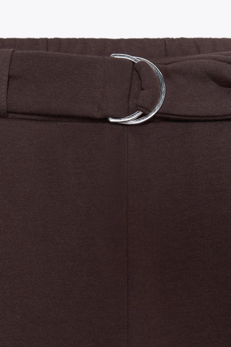 PLUSH BELTED PANTS