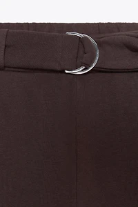 PLUSH BELTED PANTS