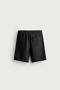 VISCOSE LINEN BLEND RELAXED FIT SHORTS