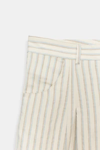 ZW COLLECTION STRIPED BARREL TROUSERS