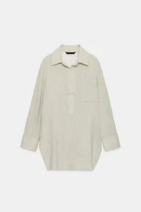 CHEMISE ASYMÉTRIQUE À RAYURES ZW COLLECTION