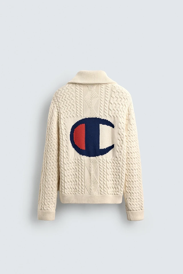 Zara JACQUARD CABLE KNIT CARDIGAN CHAMPION ® X ZARA Place Rosemère