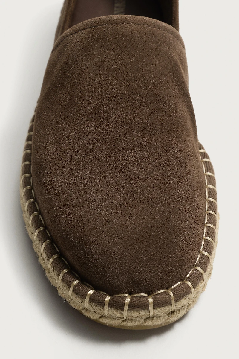 COMBINATION LEATHER ESPADRILLES
