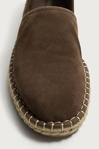 COMBINATION LEATHER ESPADRILLES