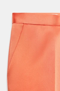 SATIN STRAIGHT-LEG TROUSERS