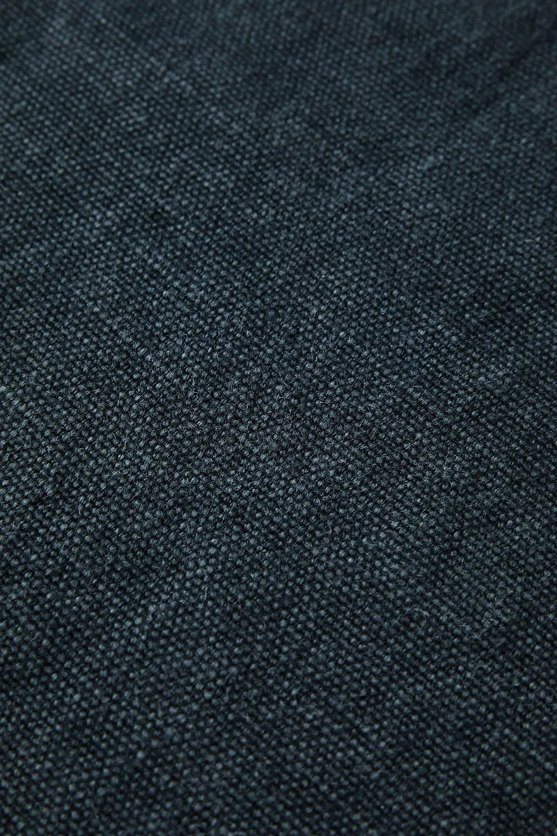 POUF EN LIN DÉLAVÉ DÉHOUSSABLE