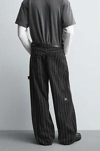 STRIPED BALLOON FIT PANTS