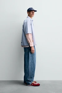 CHEMISE À RAYURES AVEC PIÈCES CHAMPION ® X ZARA
