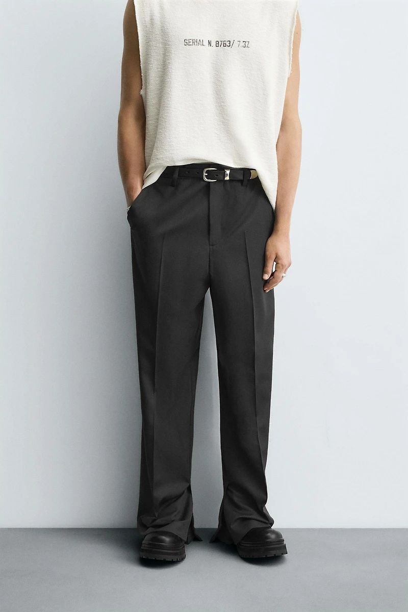 STRAIGHT FIT PANTS WITH VENTS