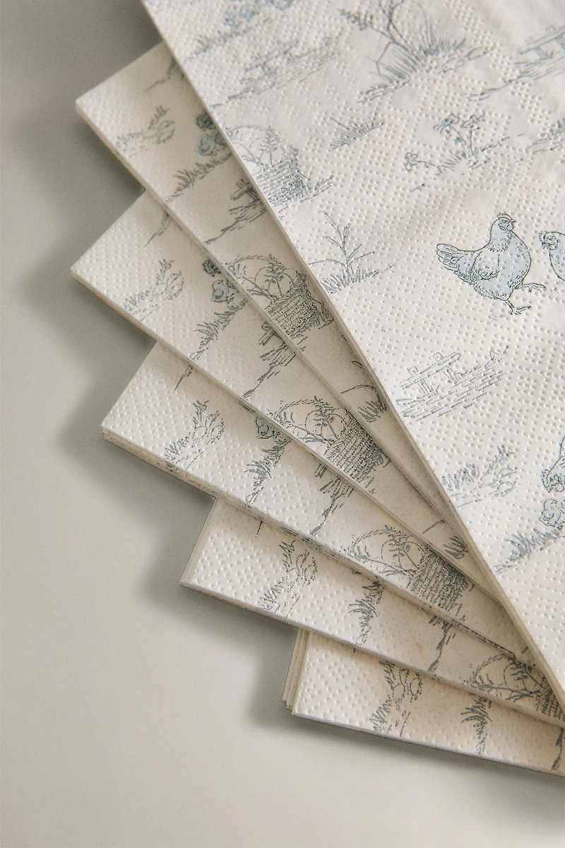 LOT SERVIETTES PAPIER IMPRIMÉ (LOT DE 20)