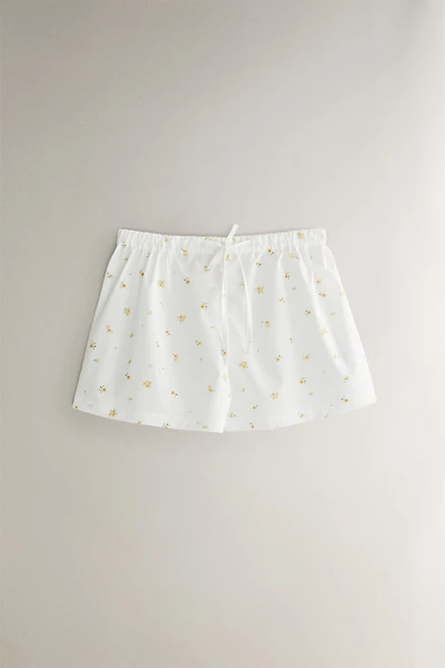 FLORAL COTTON SHORTS