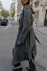 BELTED WOOL COAT