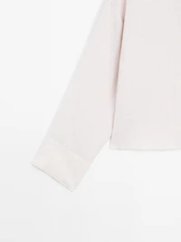 100% linen flowing shirt with buttons