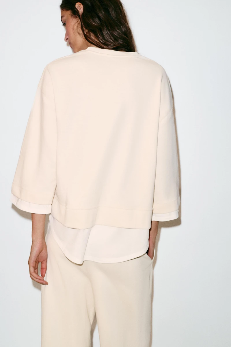 COMBINATION LONG SLEEVE SWEATSHIRT