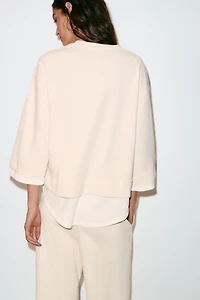 COMBINATION LONG SLEEVE SWEATSHIRT