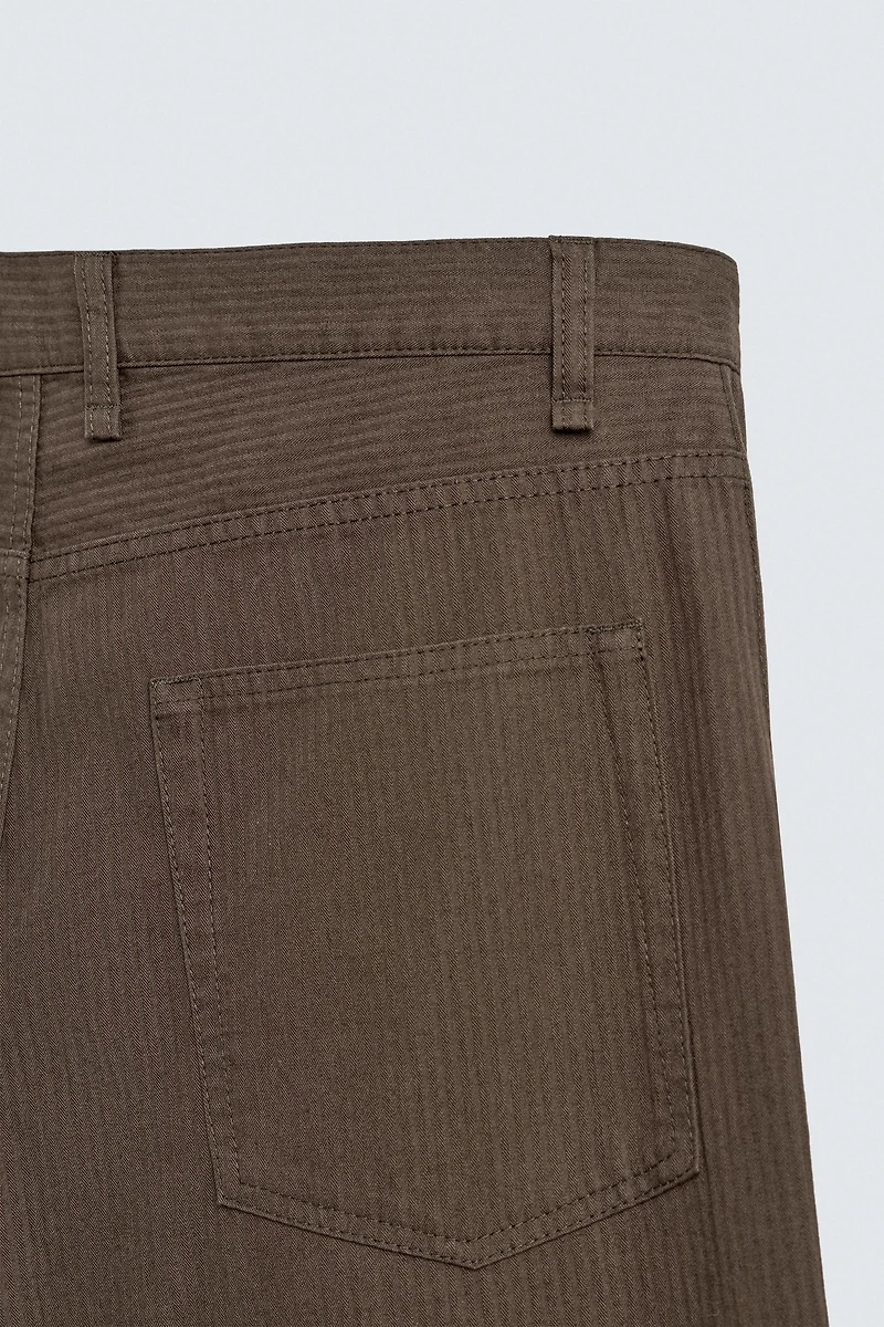 WASHED STRAIGHT FIT PANTS