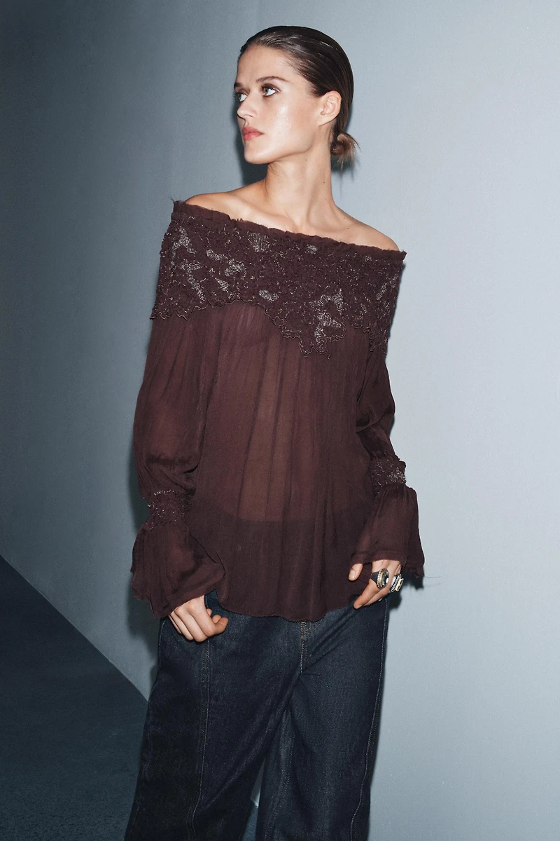 ZW COLLECTION LIMITED EDITION EMBROIDERED BLOUSE