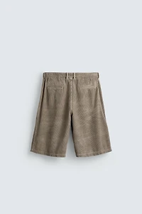 SHORT WIDE FIT EN VELOURS CÔTELÉ