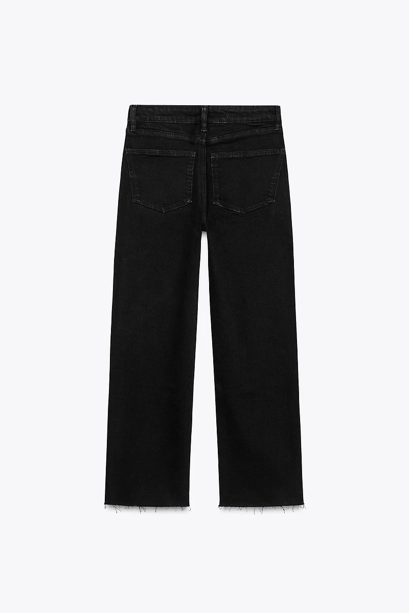 FLARED CROPPED HIGH WAIST TRF JEANS