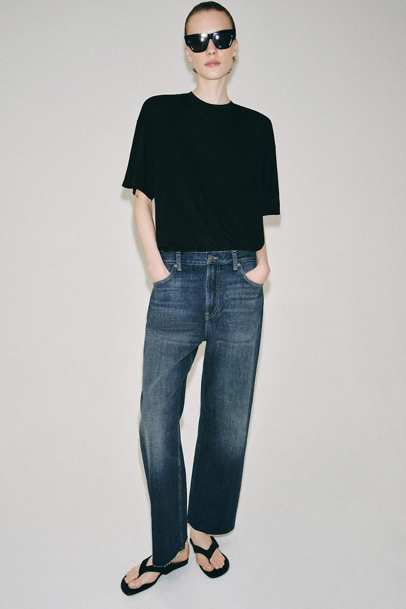 ZW COLLECTION LOW-RISE LOOSE JEANS