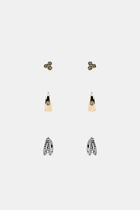LOT MINI CRÉOLES À STRASS