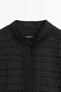 Flowing embroidered shirt