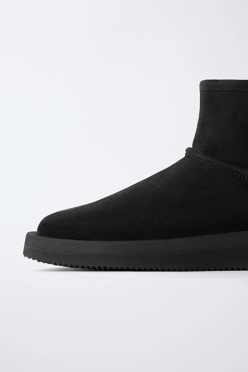 FAUX FUR ANKLE BOOTS